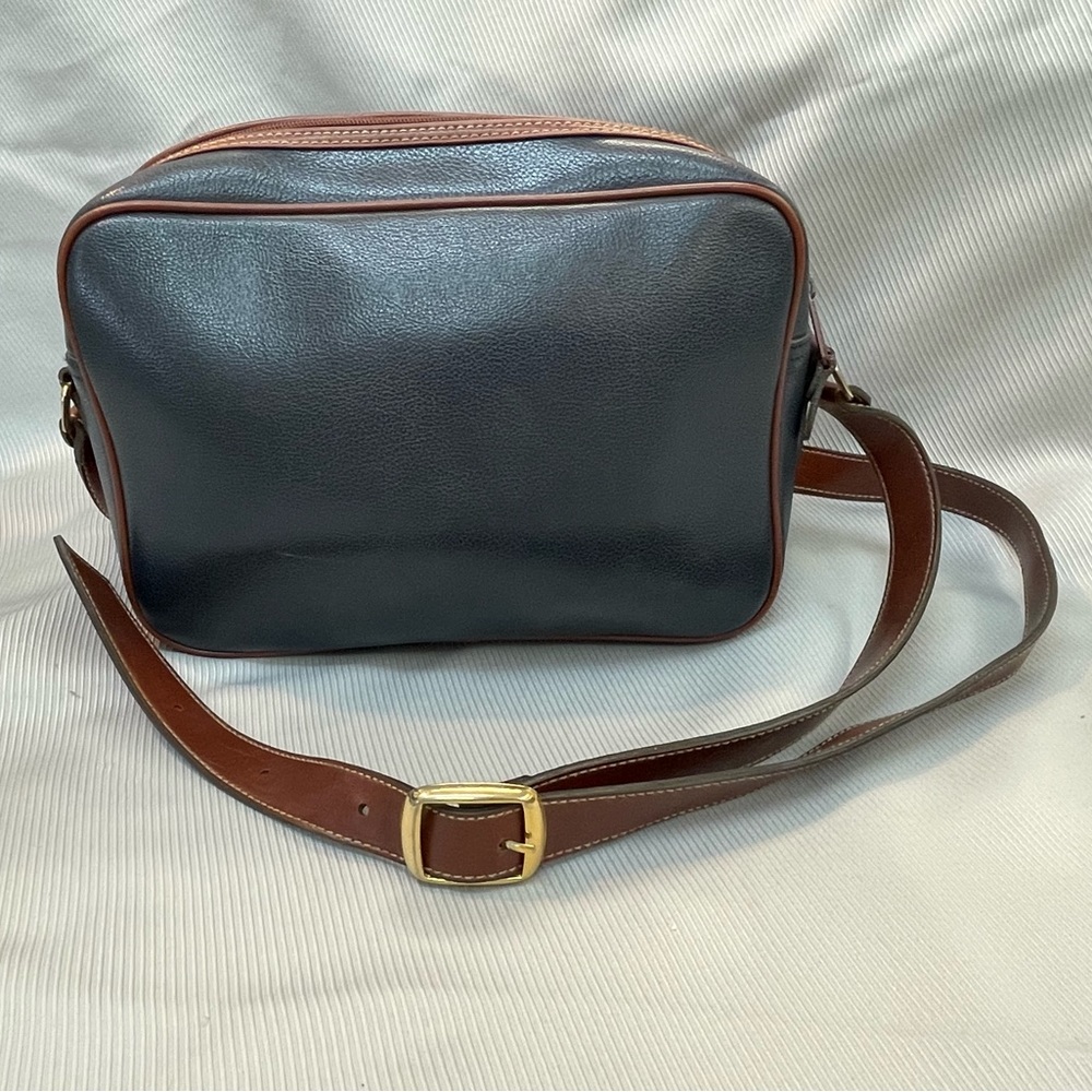 Vintage Carryland leather purse navy/brown - Picture 5 of 16